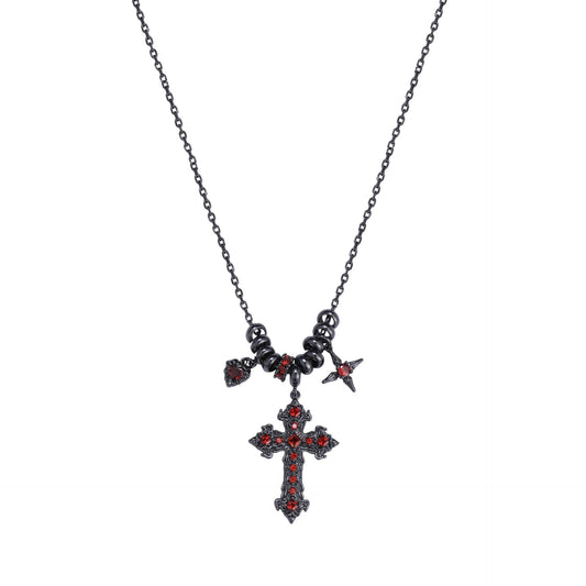 Goth Sweet Red Cross Necklaces