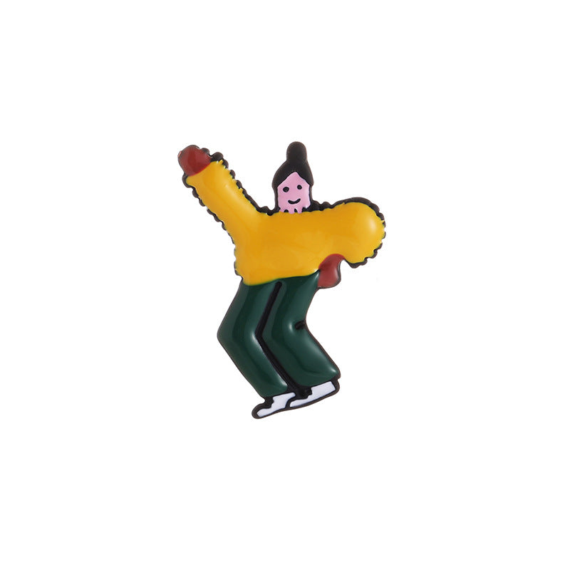 Y2K Niedliche Designer Ohrstecker mit lustigen Leuten