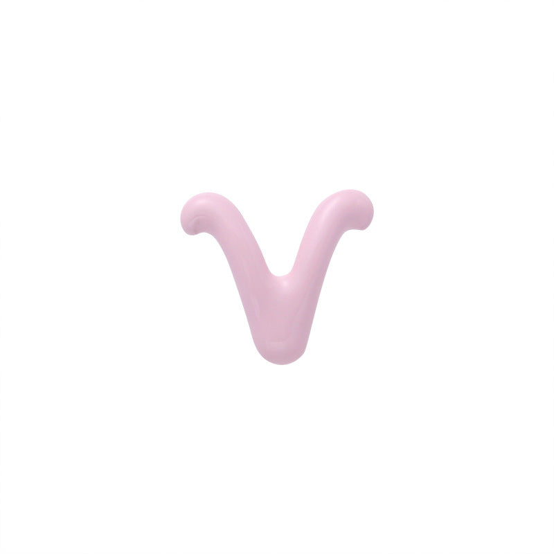 Süße Ohrstecker mit bunten Buchstaben im Y2K-Stil (einzeln)