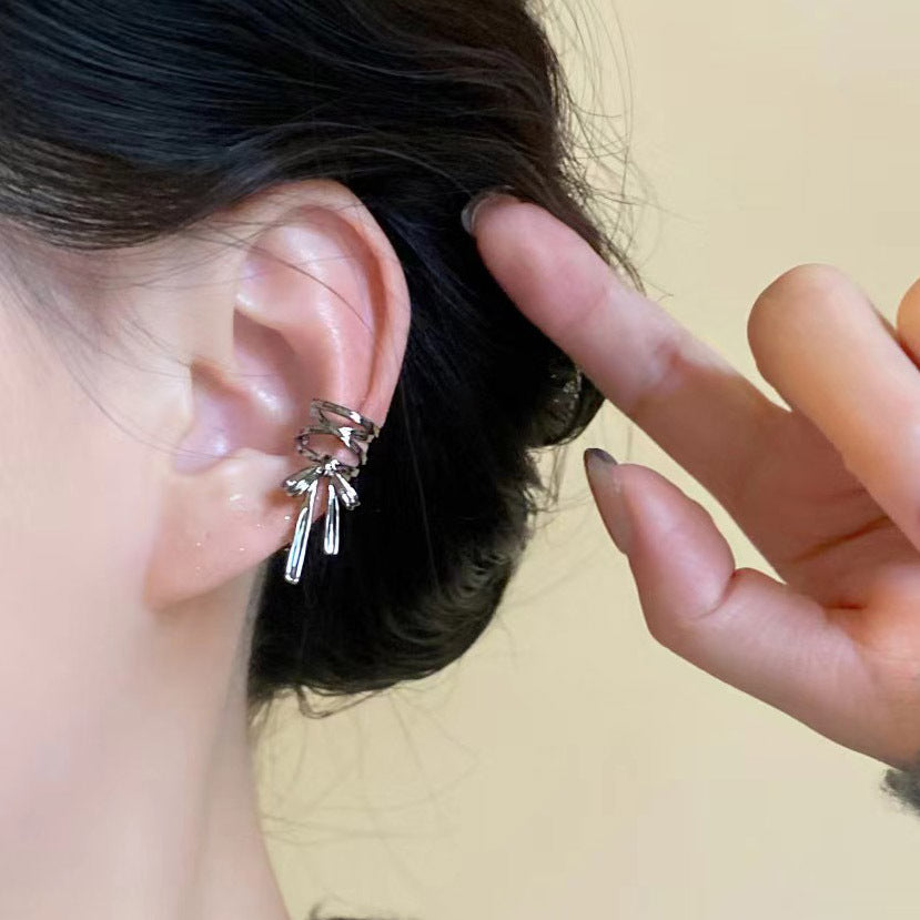 Süße Mädchen Ballett Metall Schleife Ohr Manschette