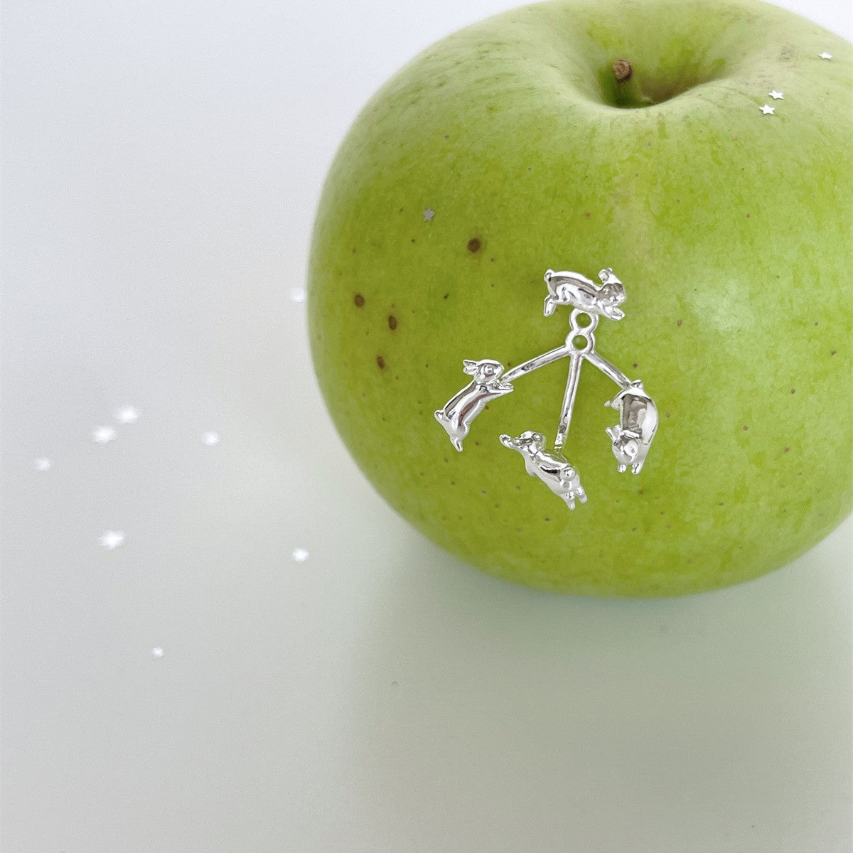 Cute Neil Running Rabbit Stud Earrings