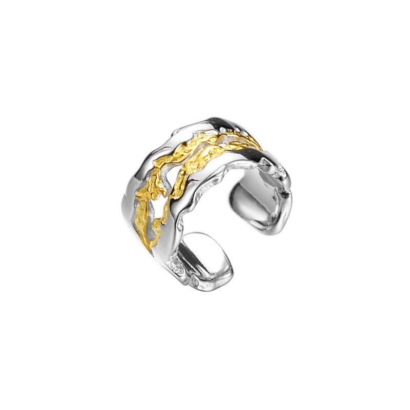 S925 Silber Sweet Girl Designer Gold Ohr Manschette (einzeln)