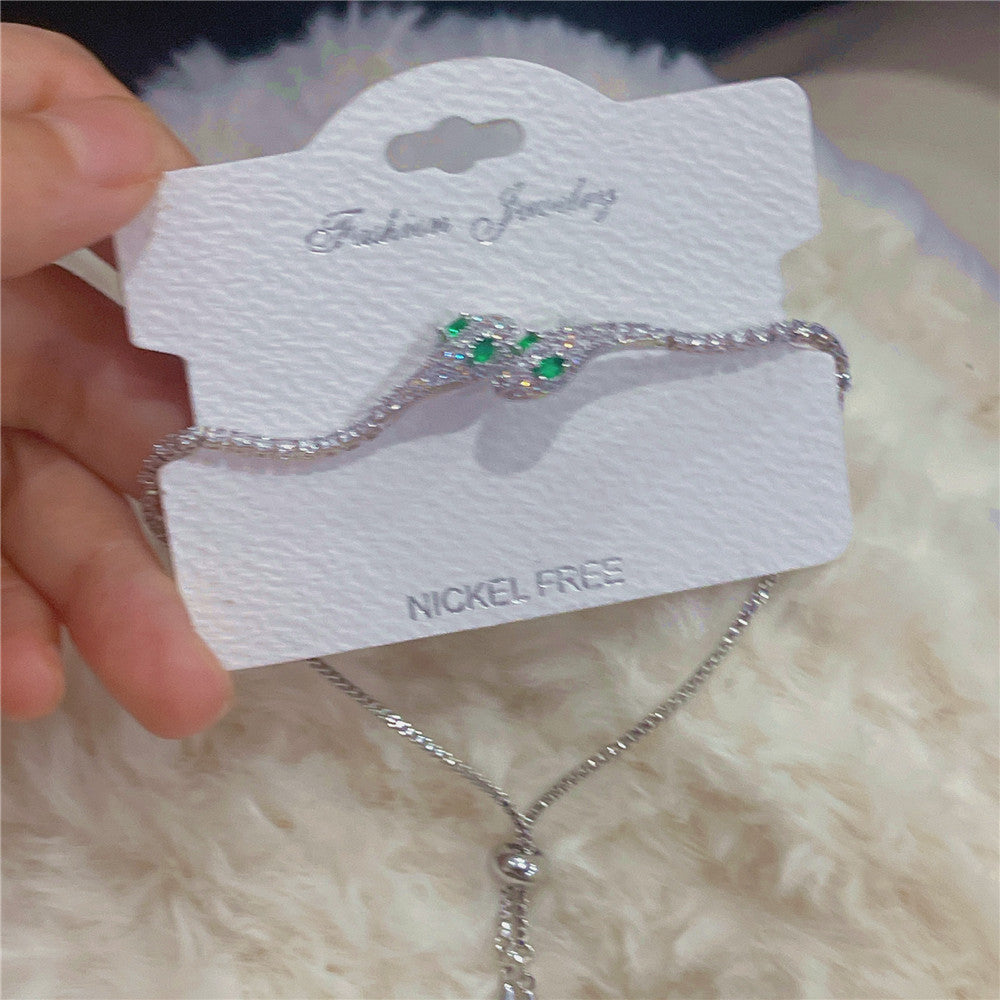 Schickes, elegantes Damen-Strass-Schlangenarmband mit Kordelzug