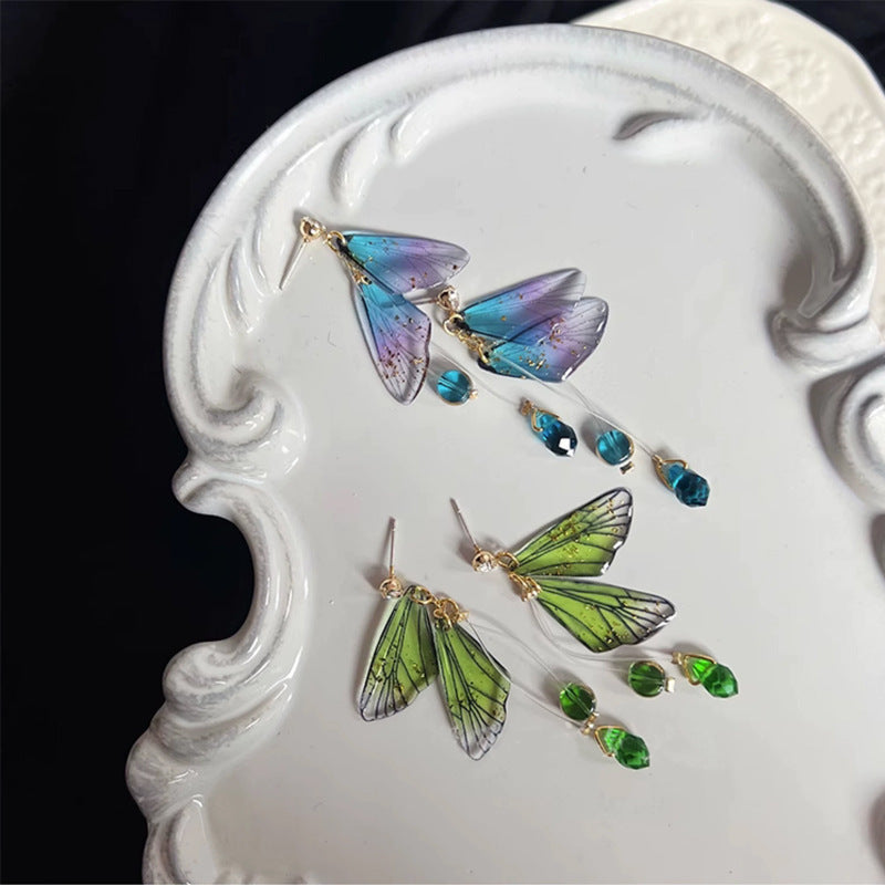 Hübsche spirituelle Schmetterlingsflügel Ohrringe