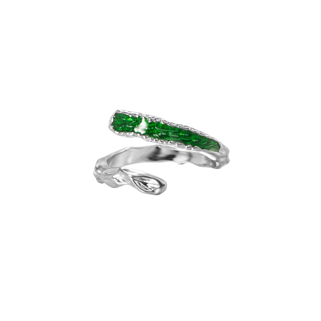 Designer Unisex Slytherin Schlangen offener Ring