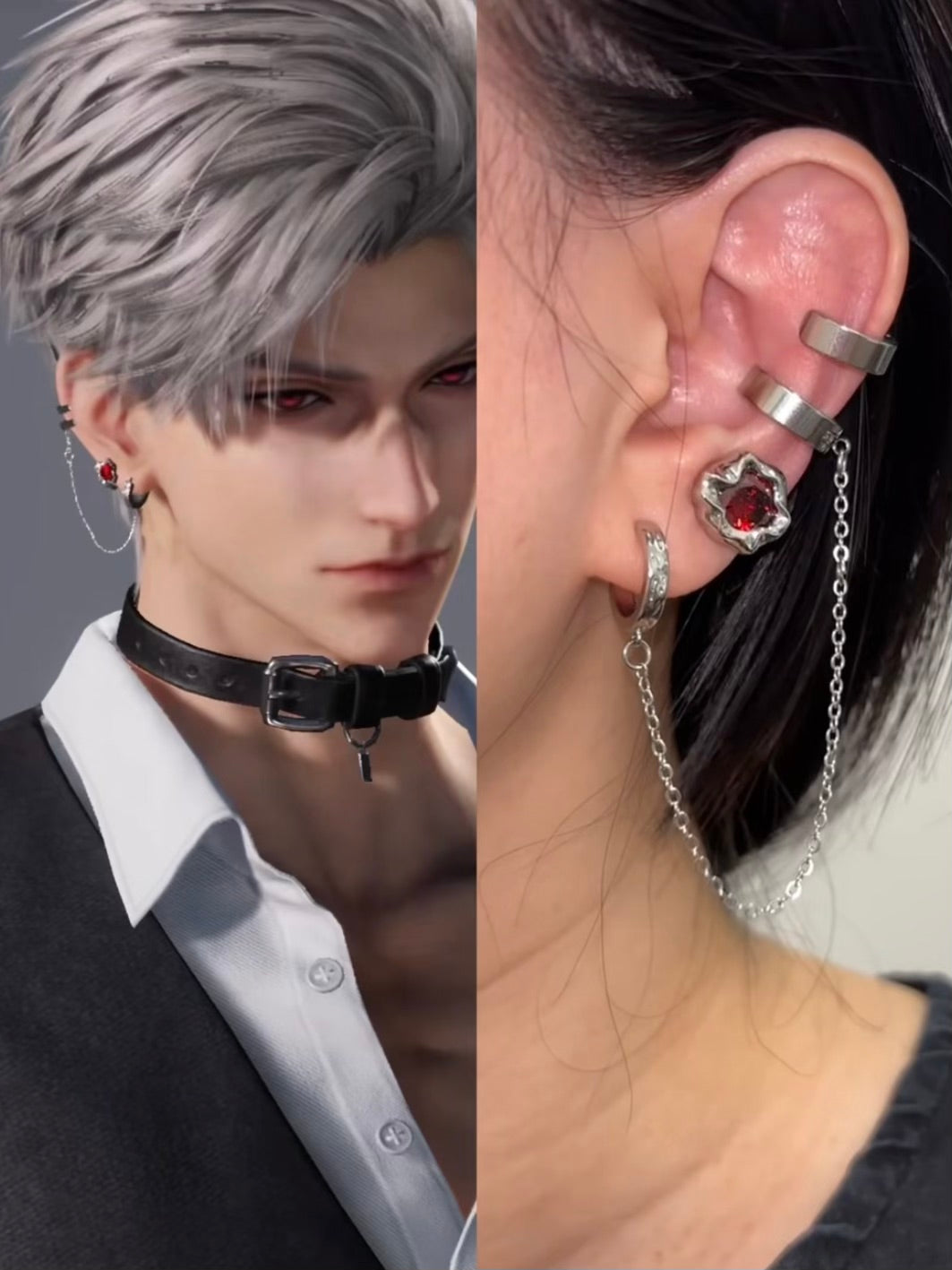Goth Sylus Cosplay Earrings