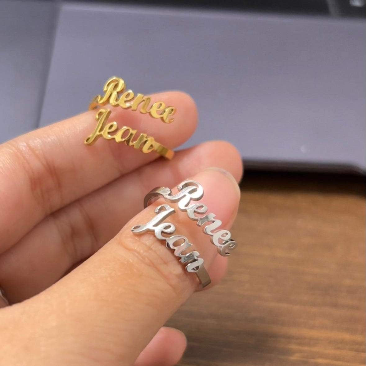 Renee Jean Stainless Steel Couple Rings