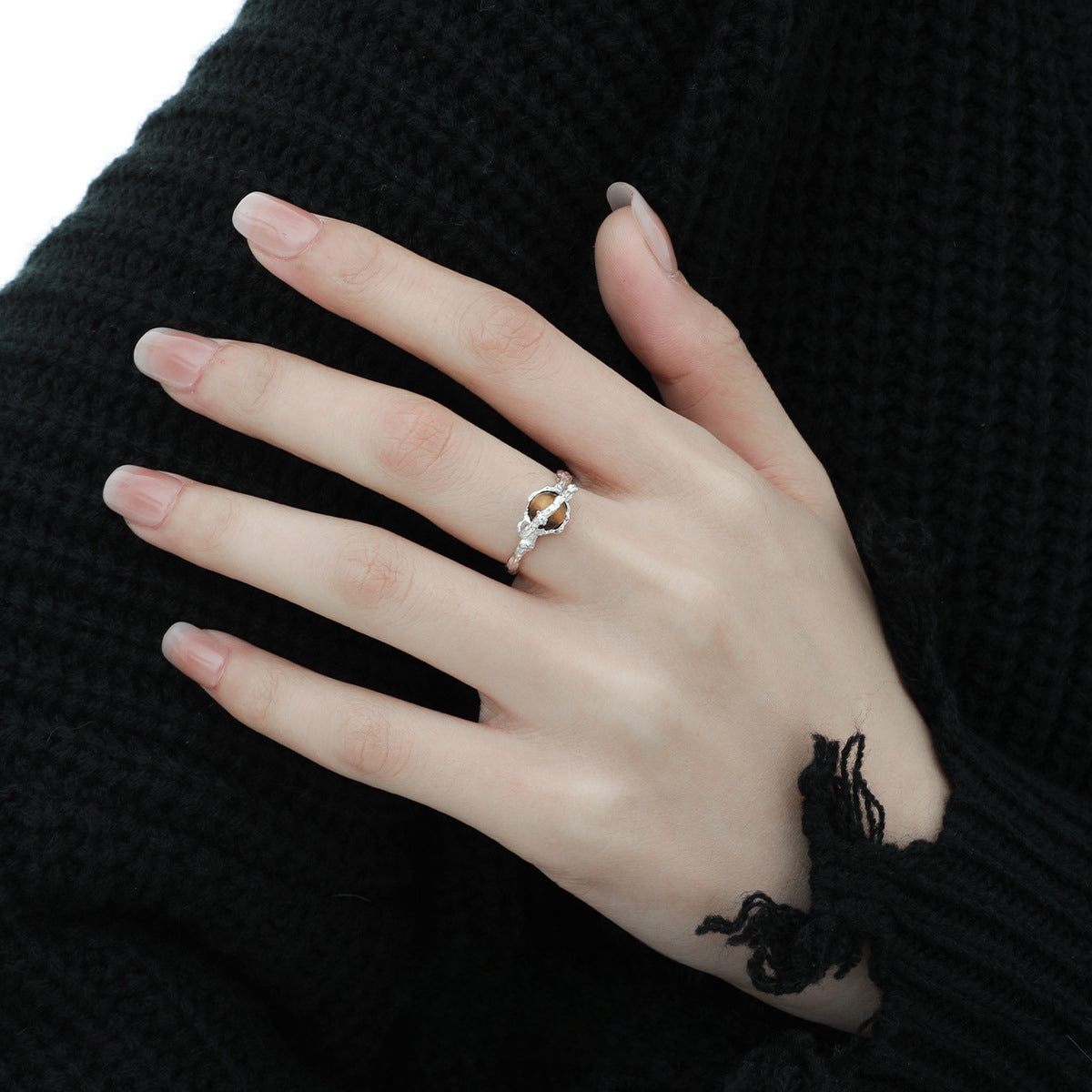 Designer Saturn Ring aus Silber 925 für Damen