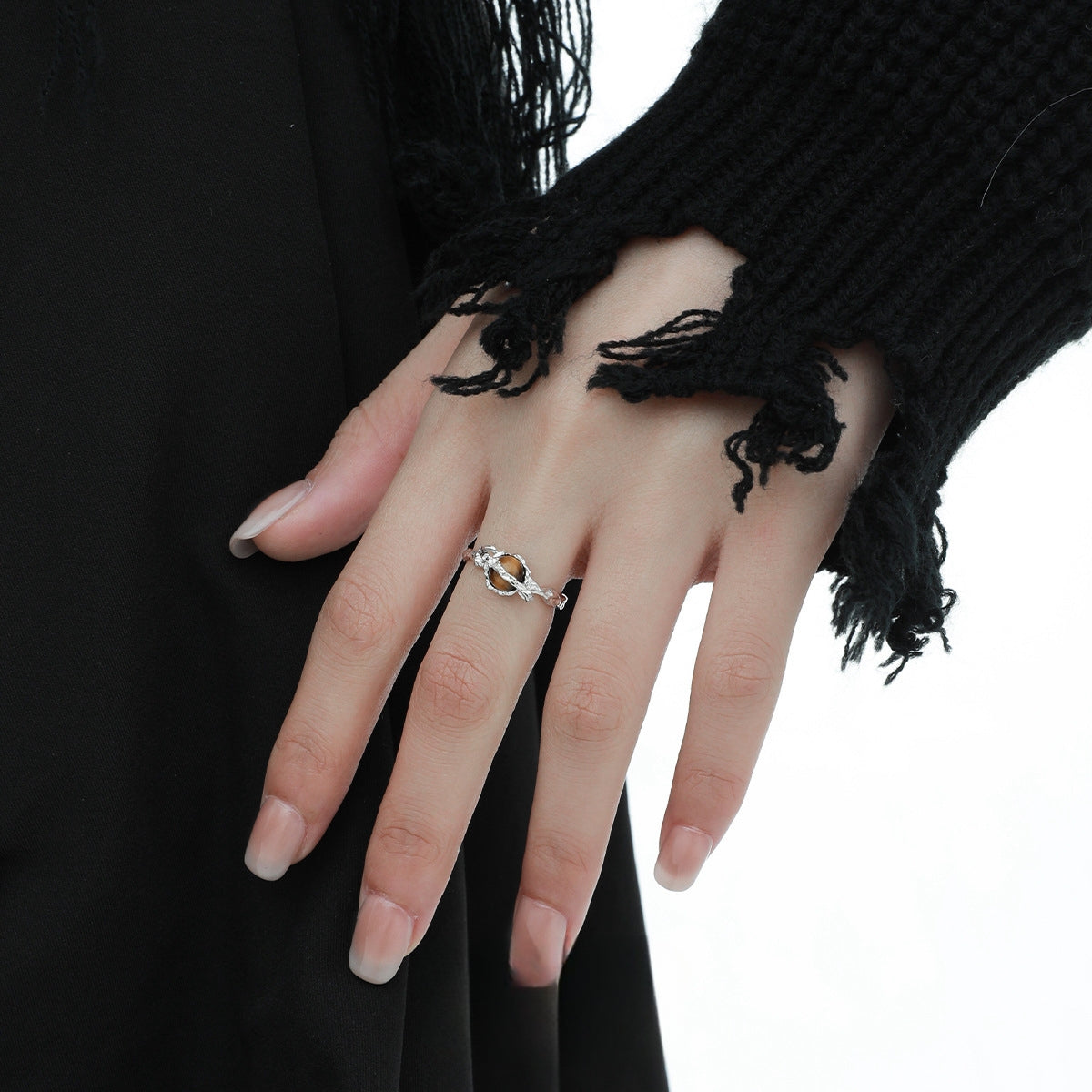 Designer Saturn Ring aus Silber 925 für Damen