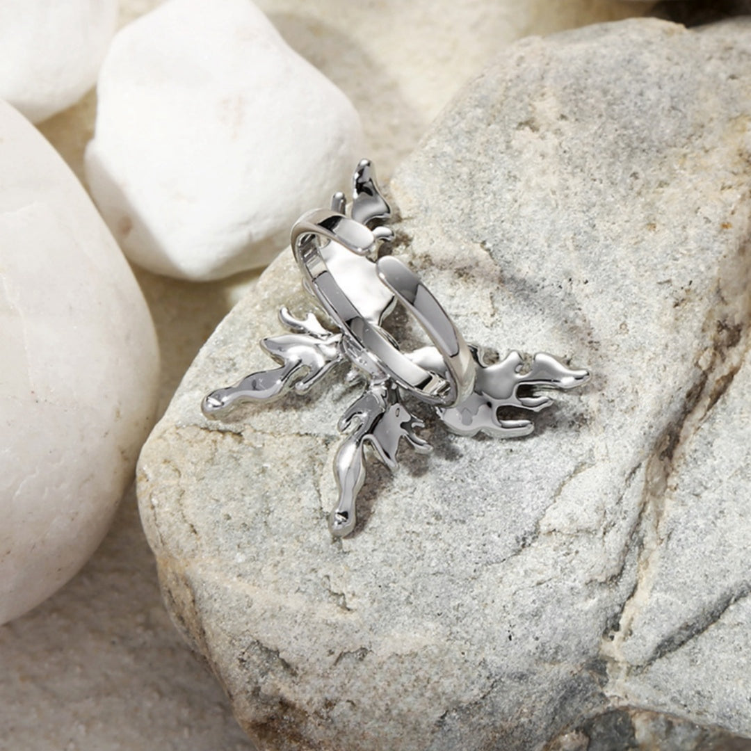 Frauen Punk Rot Schmetterling Ring