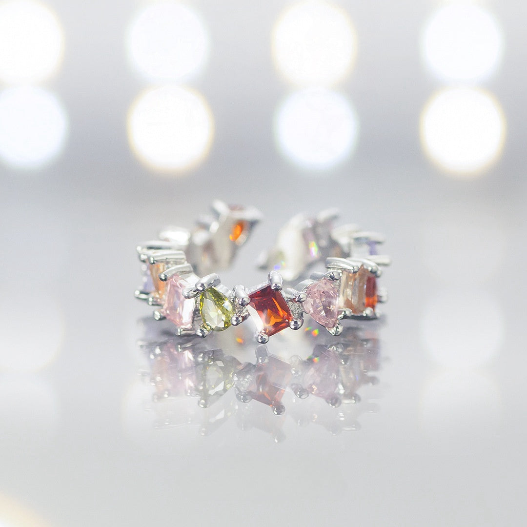 Süßer bunter Zirkonring für Damen