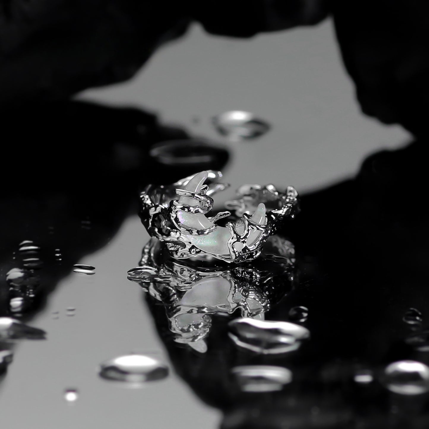 Offener Designer-Sonne- und Mondpaarring