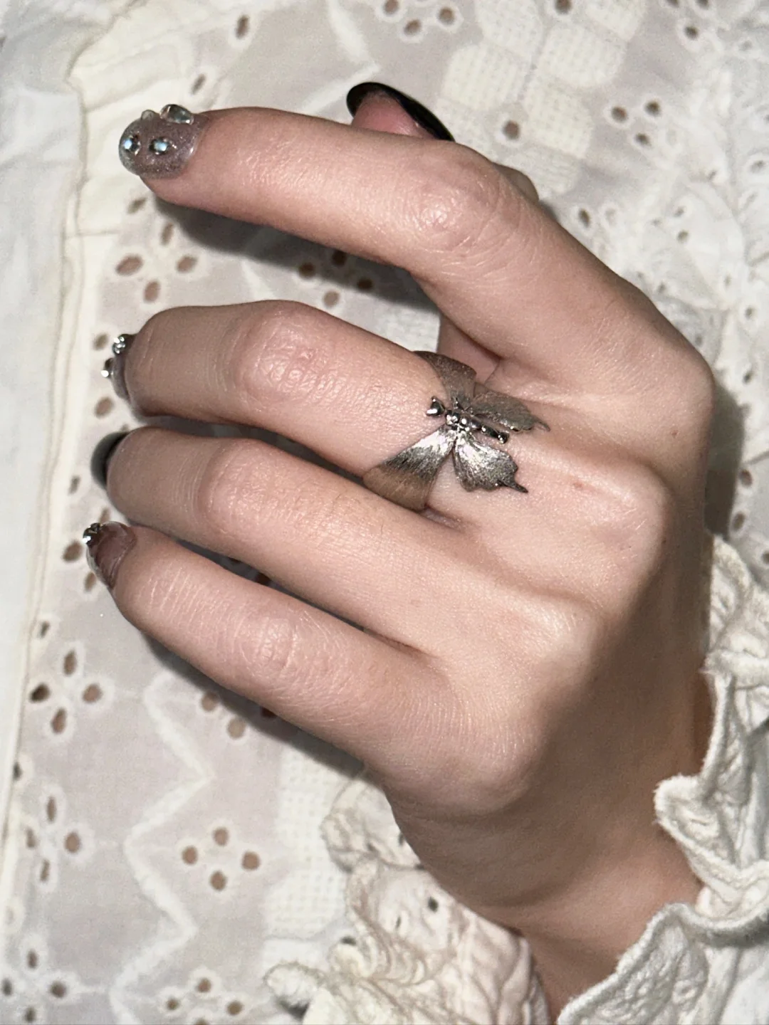 Designer S925 Silver Butterfly Ring