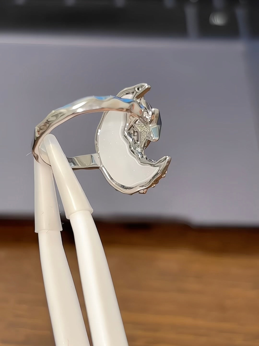 Columbina Vibe Blue Moon Star Adjustable Ring