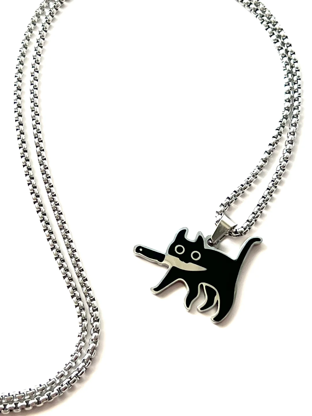 Katzenkiller Edelstahl Halskette