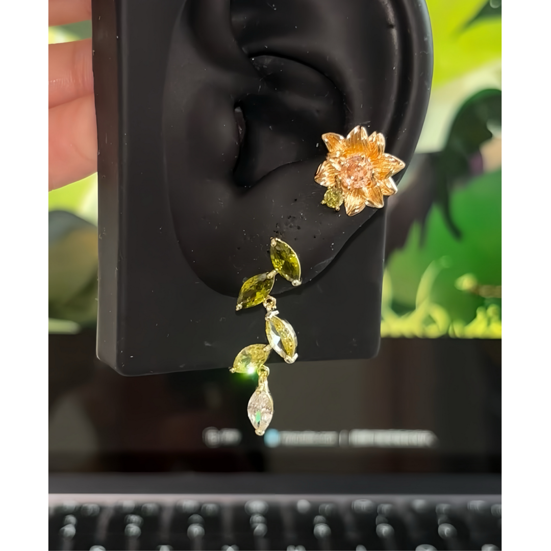 Tighnari Inspired Flower and Leaf Earrings