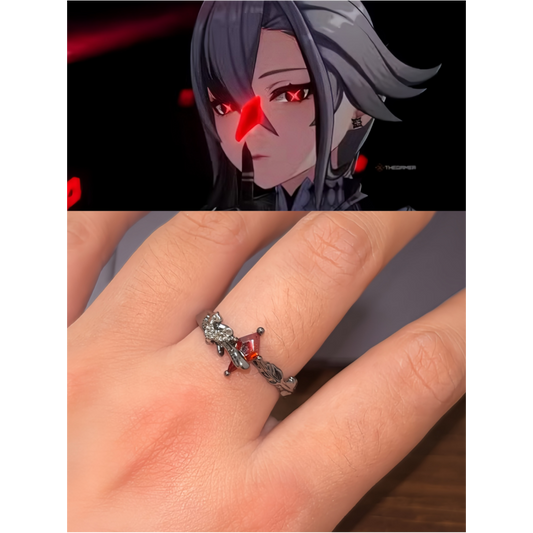 The Knave’s Goth Crimson Gem Ring