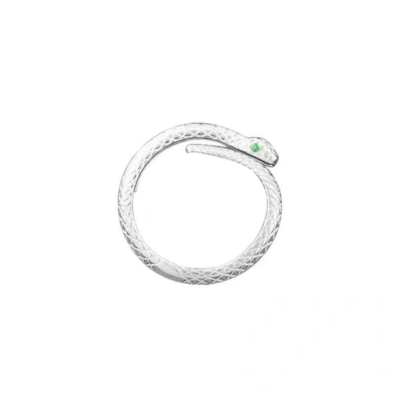 Süßer Designer Sterling Silber S999 Schlangen verstellbarer offener Ring