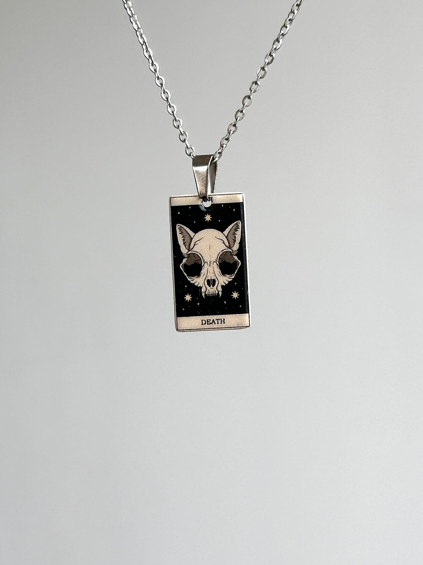 Vintage Katze Große Arkana Tarot Karte Halskette