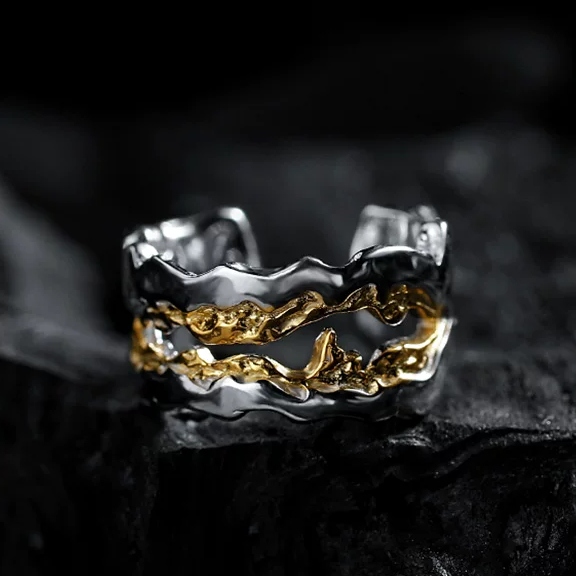 S925 Silber Sweet Girl Designer Gold Ohr Manschette (einzeln)